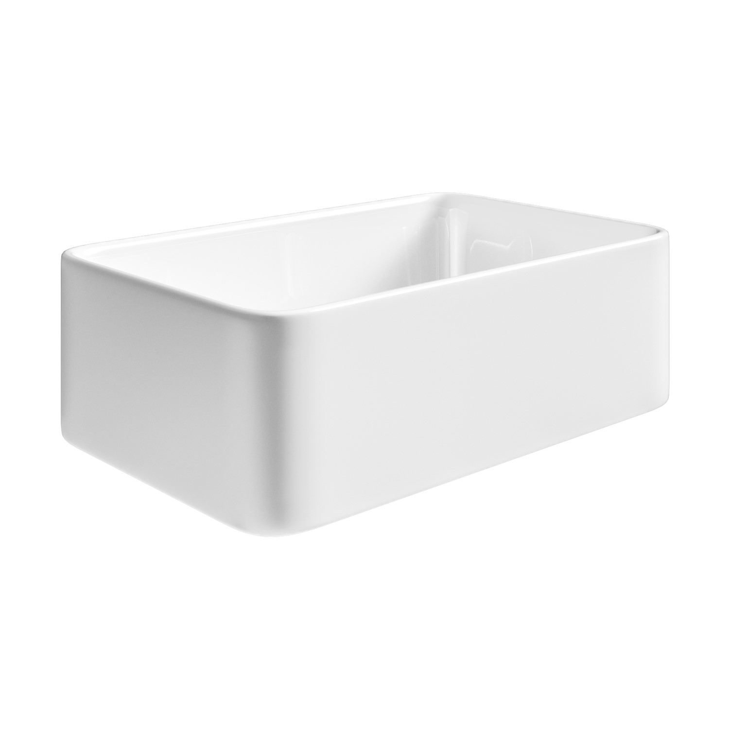 Gloss White Rectangular Countertop Basin 361mm - Vida - Better Bathrooms