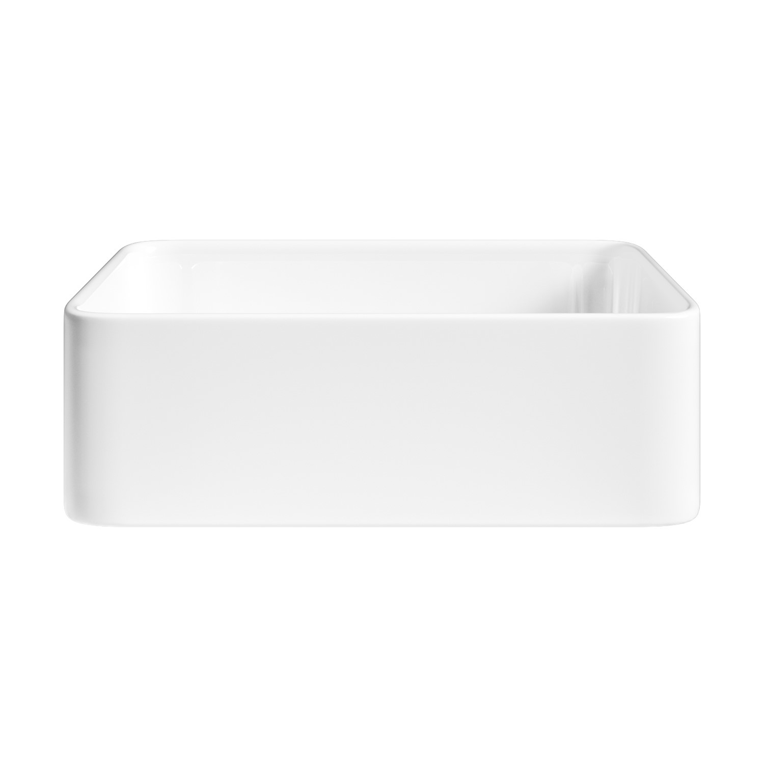 Gloss White Rectangular Countertop Basin 361mm - Vida - Better Bathrooms