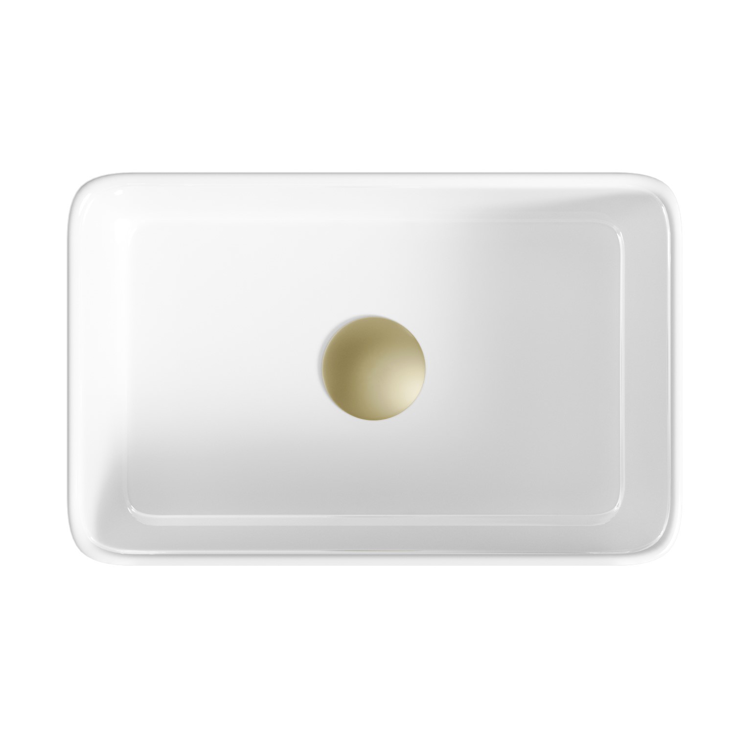 Gloss White Rectangular Countertop Basin 361mm - Vida - Better Bathrooms