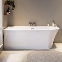 Freestanding Double Ended Left Hand Corner Bath 1700 x 750mm - Vigo Freestanding Double Ended Left Hand Corner Bath 1700 x 750mm - Vigo