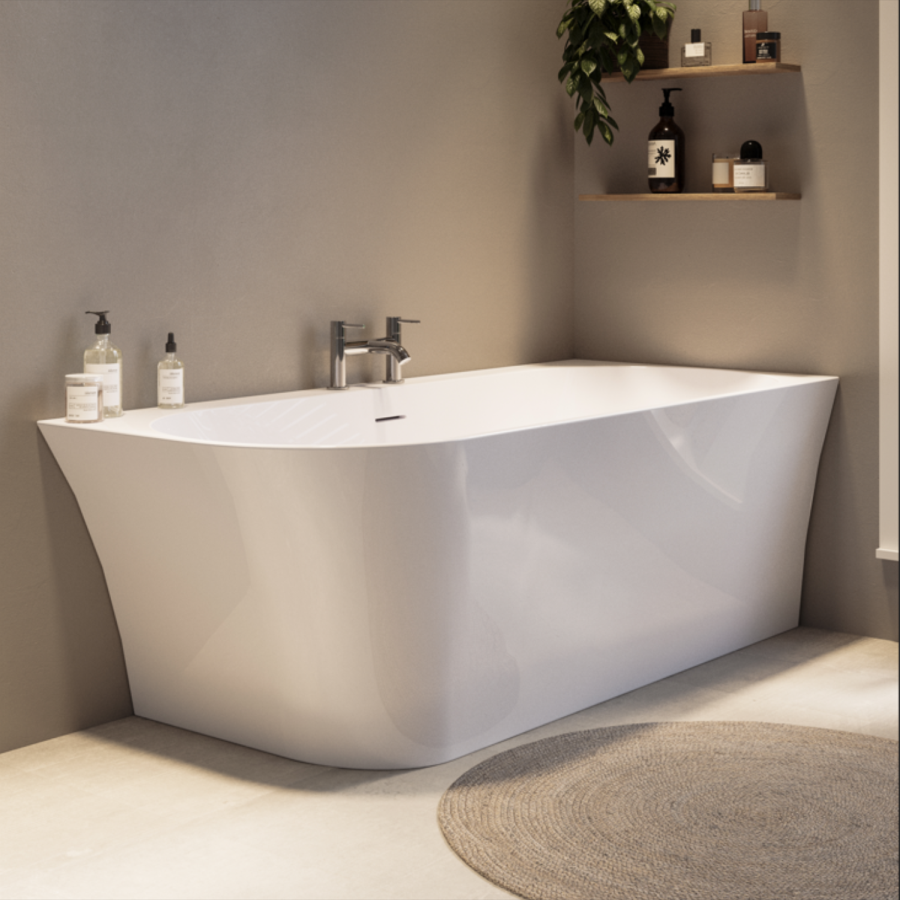 Freestanding Double Ended Right Hand Corner Bath 1700 x 750mm - Vigo