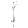 Thermostatic Mixer Bar Shower with Round Overhead &amp; Handset - Vira