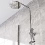 GRADE A1 - Thermostatic Mixer Bar Shower with Round Overhead & Handset - Vira