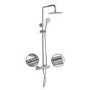 GRADE A1 - Thermostatic Mixer Bar Shower with Round Overhead & Handset - Vira