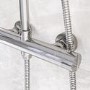 GRADE A1 - Thermostatic Mixer Bar Shower with Round Overhead & Handset - Vira