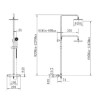 Thermostatic Mixer Bar Shower with Round Overhead &amp; Handset - Vira