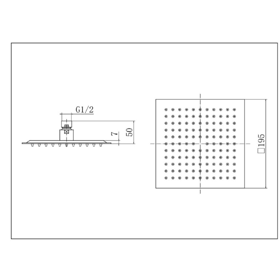 ONLY OPENED - Chrome Thermostatic Mixer Shower with Square Overhead & Handset - Vira