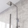 GRADE A1 - Chrome Thermostatic Mixer Shower with Square Overhead & Handset - Vira