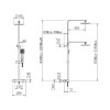Chrome Thermostatic Mixer Shower with Square Overhead &amp; Handset - Vira