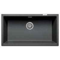 Single Bowl Undermount Gunmetal Grey Granite Kitchen Sink with Reversible Drainer - Essence