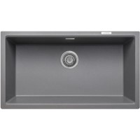 Single Bowl Undermount Grey Granite Kitchen Sink with Reversible Drainer - Essence