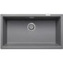 Single Bowl Undermount Grey Granite Kitchen Sink with Reversible Drainer - Essence