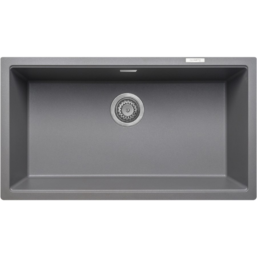 Single Bowl Undermount Grey Granite Kitchen Sink with Reversible Drainer - Essence