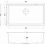 Single Bowl Undermount  Stone Granite Kitchen Sink with Reversible Drainer - Essence