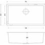 Single Bowl Undermount White Granite Kitchen Sink with Reversible Drainer - Essence