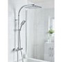 Bristan Vertico Thermostatic Mixer Bar Shower with Square Overhead & Handset