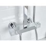 Bristan Vertico Thermostatic Mixer Bar Shower with Square Overhead & Handset