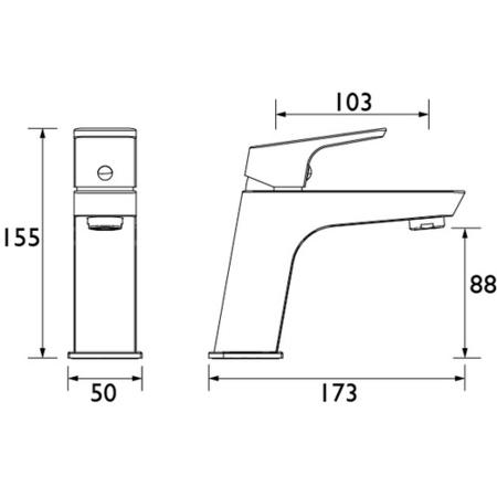 Bristan Vertico Chrome Basin Mixer Tap