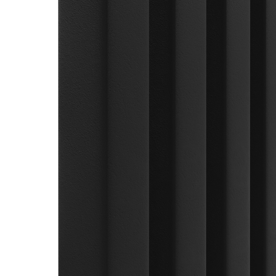 Ravello Midnight Black Vertical Square Designer Radiator 1800x450mm Single Panel 3618 BTU