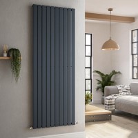 Riace Anthracite Vertical Flat Designer Radiator 1800x680mm Single Panel 4509 BTU Riace Anthracite Vertical Flat Designer Radiator 1800x680mm Single Panel 4509 BTU