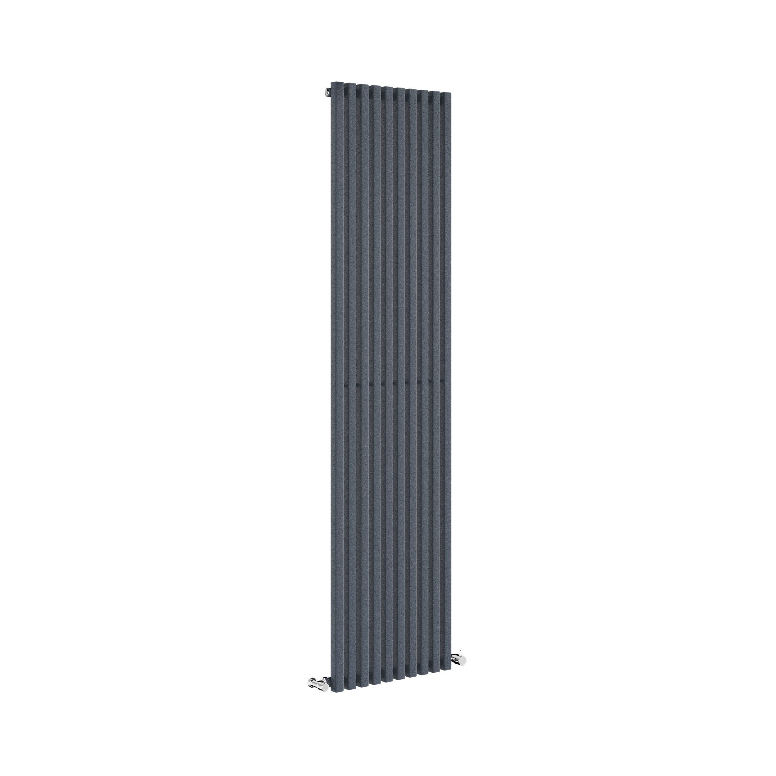 Ravello Anthracite Vertical Square Designer Radiator 1800x450mm Single ...