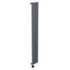 Anthracite Electric Vertical Designer Radiator 1kW with Wifi Thermostat - H1600xW236mm - IPX4 Bathroom Safe