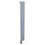 Light Grey Electric Vertical Designer Radiator 1kW with Wifi Thermostat - H1600xW236mm - IPX4 Bathroom Safe
