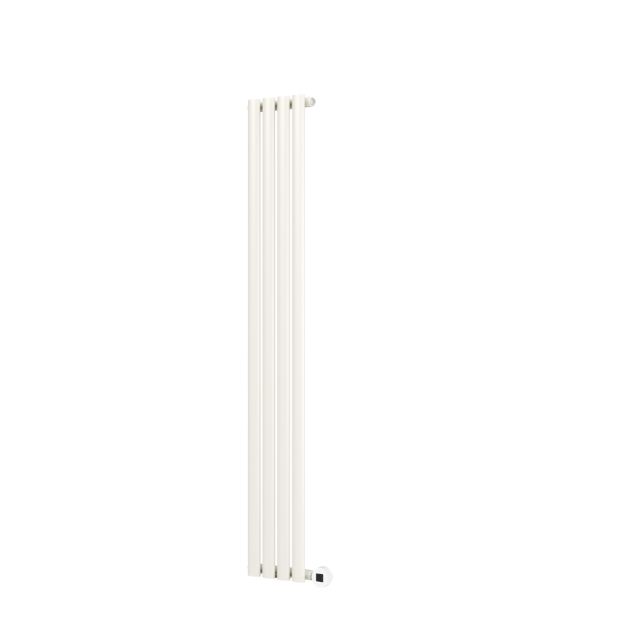 Linen Vertical Smart Electric Radiator with Wi-Fi Thermostat - 1KW - H1600xW236 - Bathroom Safe