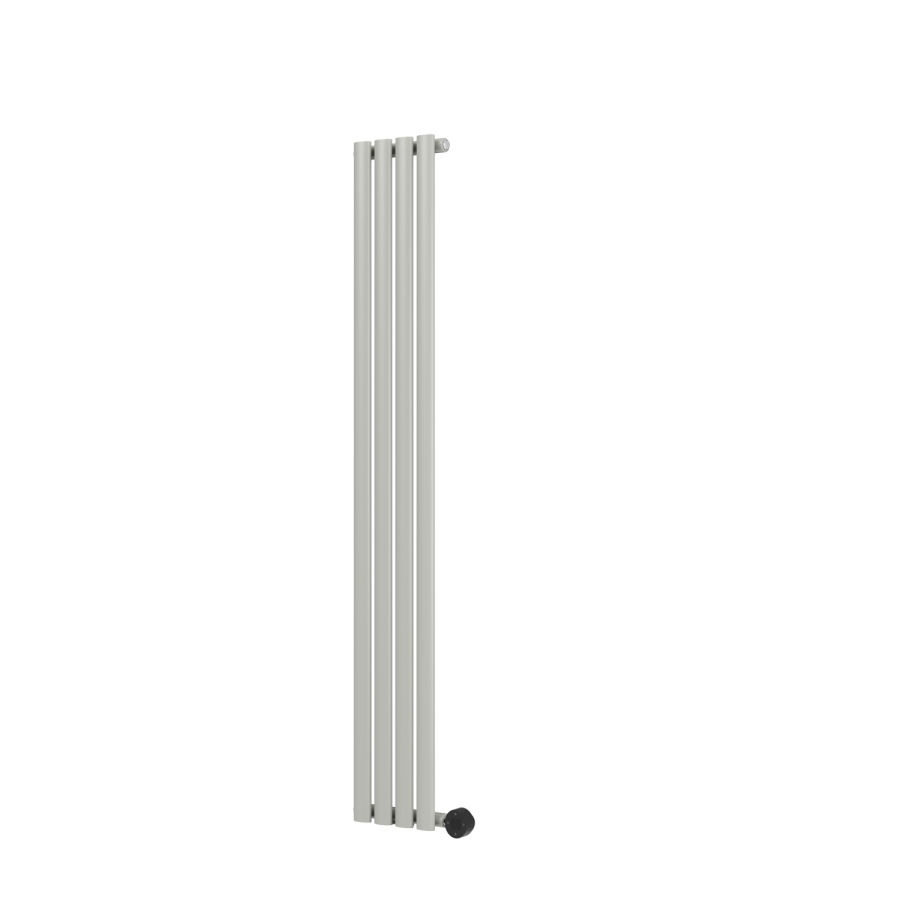 Smoked Stone Vertical Smart Electric Radiator with Wi-Fi Thermostat - 1KW - H1600xW236 - Bathroom Safe