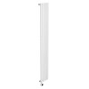 White Electric Vertical Designer Radiator 1kW with Wifi Thermostat - H1600xW236mm - IPX4 Bathroom Safe