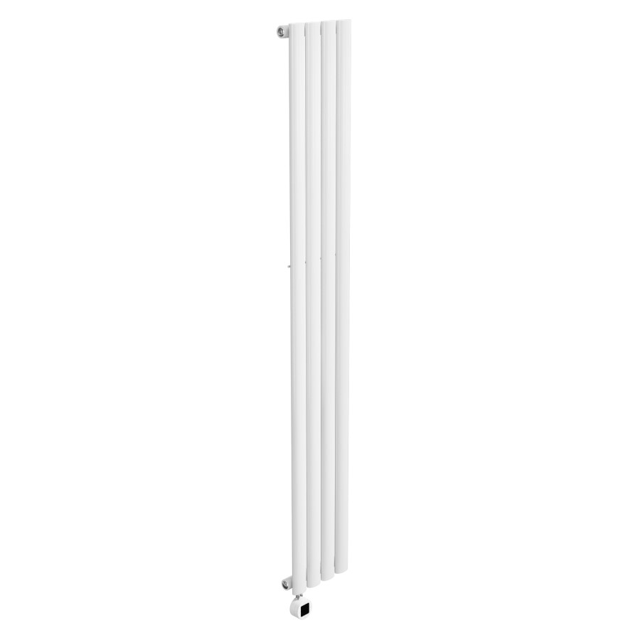 White Vertical Smart Electric Radiator with Wi-Fi Thermostat - 1000W - H1600xW236mm - Bathroom Safe
