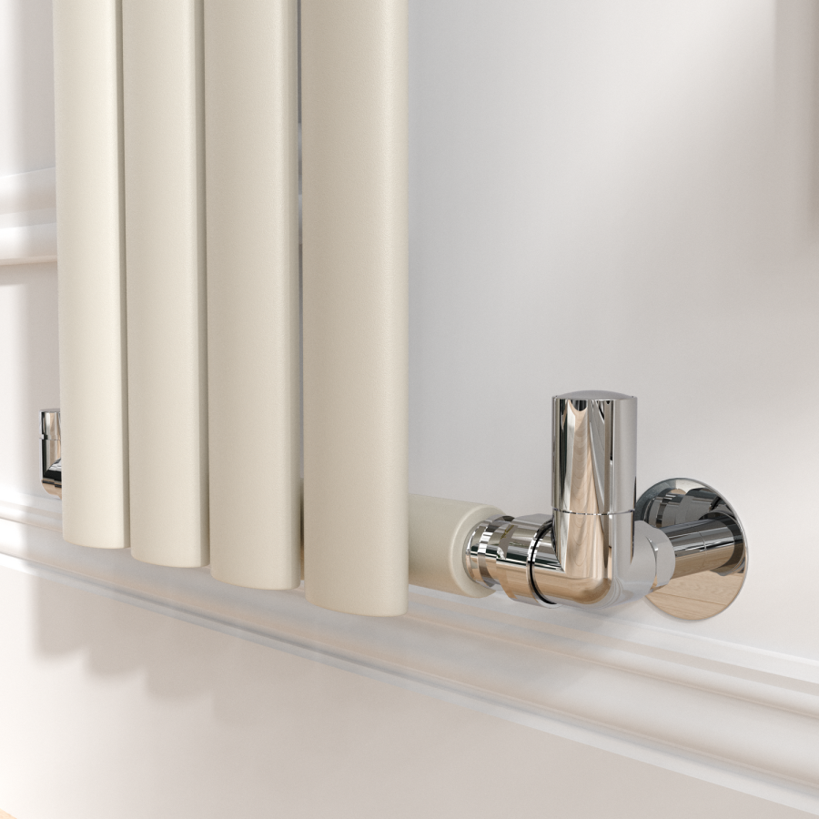 Sorrento Linen Vertical Oval Designer Radiator 1600x236mm Single Panel ...