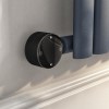 Midnight Black Electric Vertical Designer Radiator 1kW with Wifi Thermostat - H1600xW354mm - IPX4 Bathroom Safe