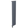 Anthracite Electric Vertical Designer Radiator 1kW with Wifi Thermostat - H1600xW354mm - IPX4 Bathroom Safe
