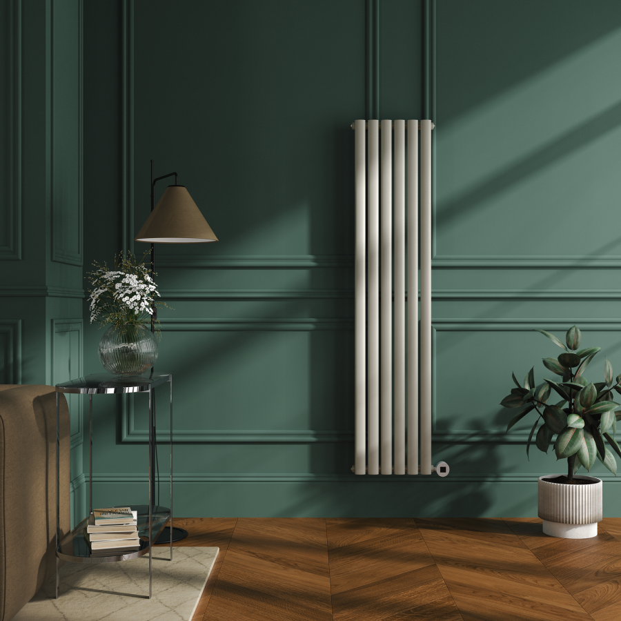 Linen Vertical Smart Electric Radiator with Wi-Fi Thermostat - 1000W ...