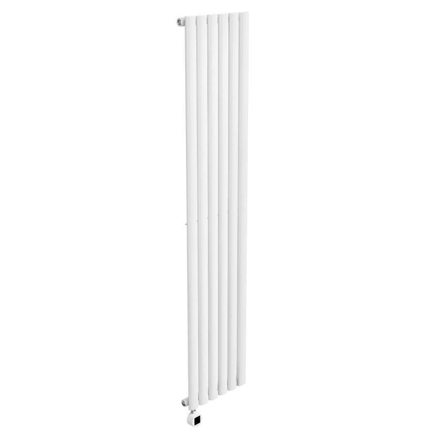 White Vertical Smart Electric Radiator with Wi-Fi Thermostat - 1000W - H1600xW354mm - Bathroom Safe