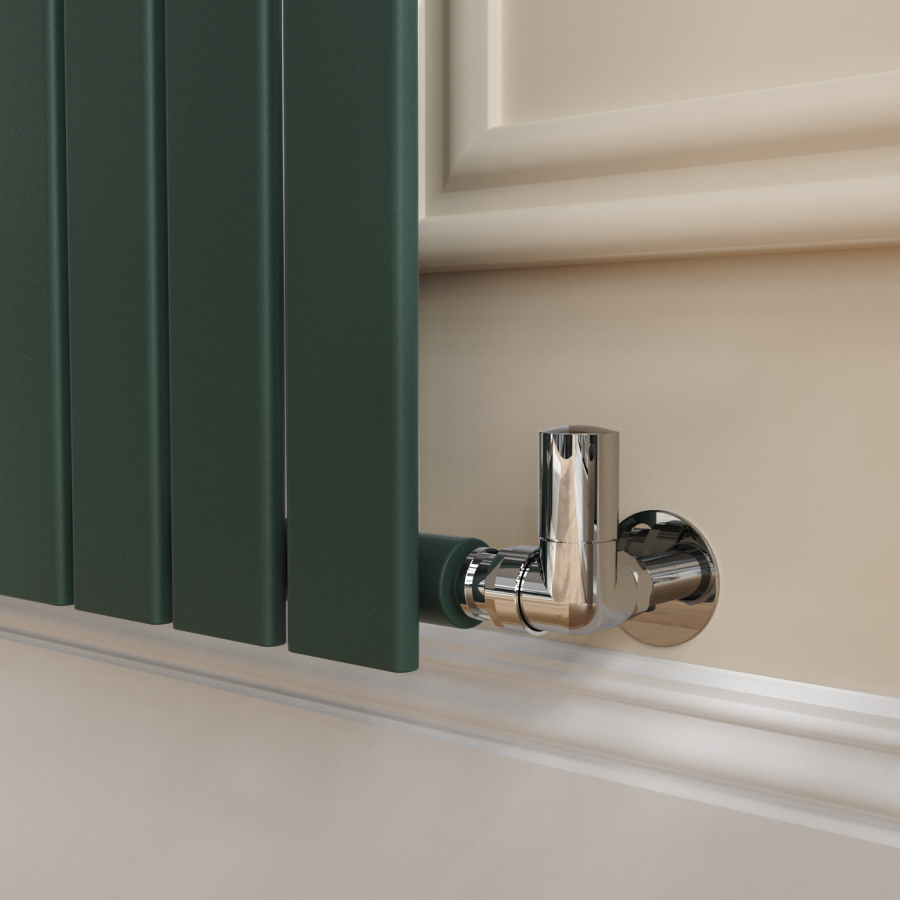 Riace Evergreen Vertical Flat Designer Radiator 1600x408mm Single Panel 2442 BTU