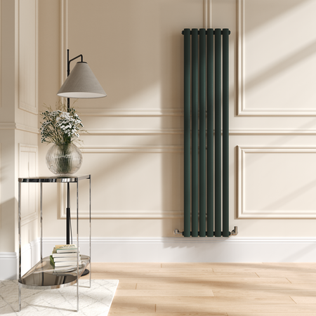 Orban Radiator Sorrento Evergreen Vertical Oval Designer Radiator 1600x354mm Single ...