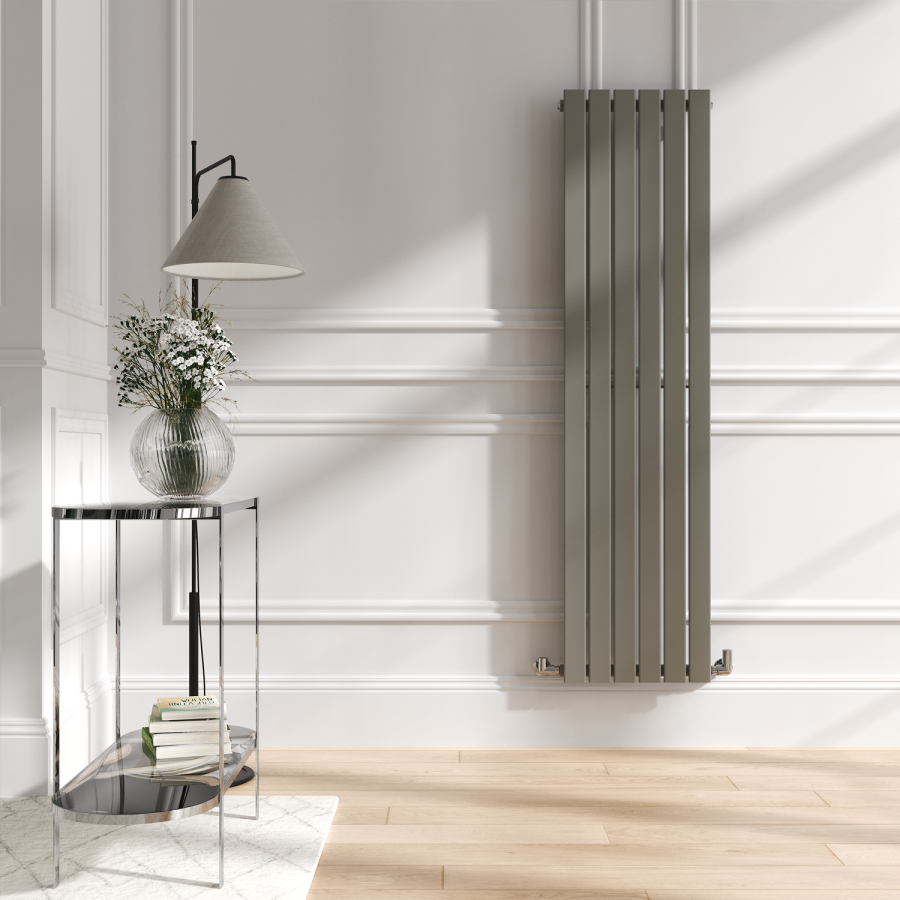 Stone Radiator Slabs Riace Smoked Stone Vertical Flat Designer Radiator 1600x408mm Single ...