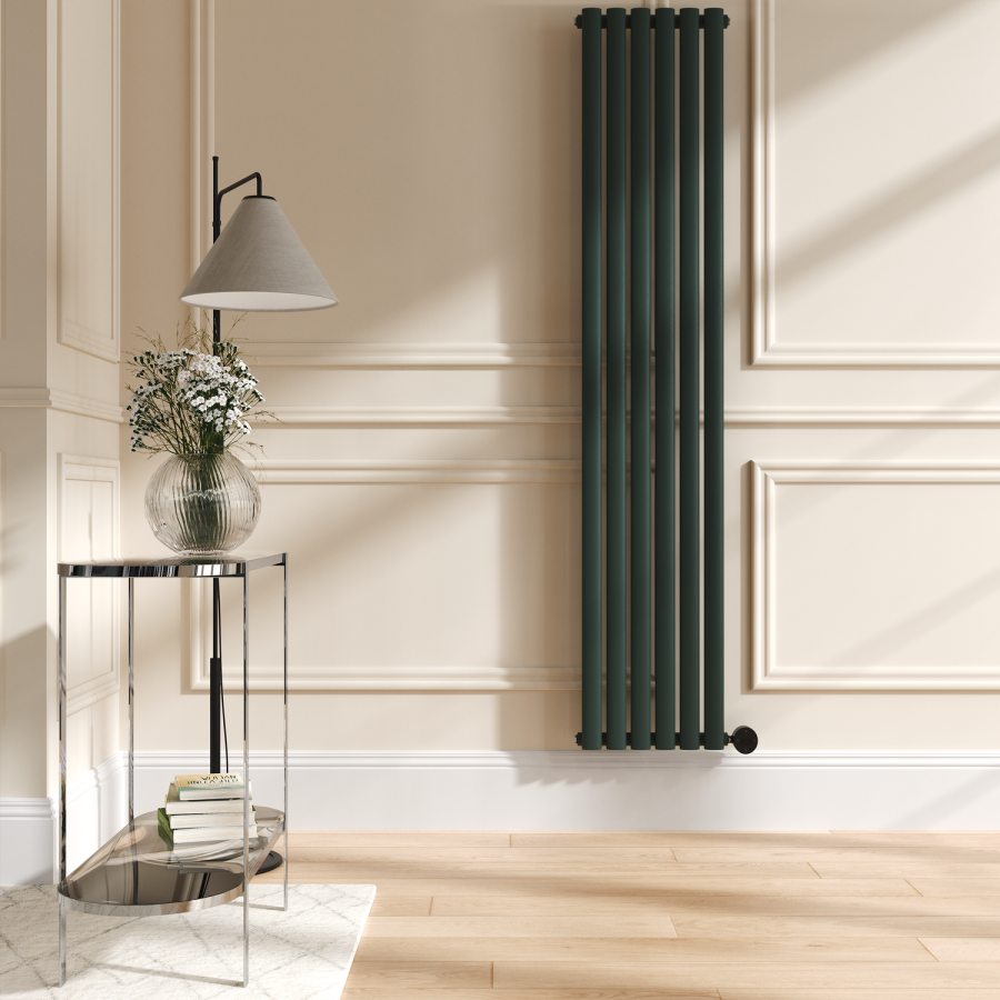 Evergreen Vertical Smart Electric Radiator with Wi-Fi Thermostat - 2x1KW - H1800xW354 - Bathroom Safe