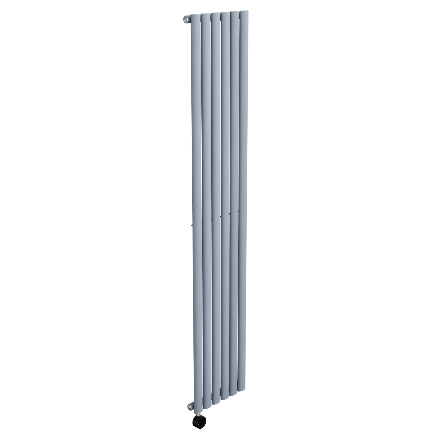 Grey Wave Radiator Light Grey Vertical Smart Electric Radiator with Wi-Fi Thermostat ...