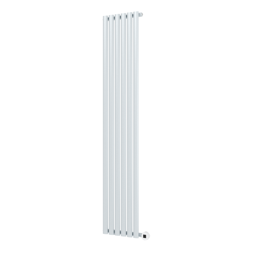 Salt & Pepper Vertical Smart Electric Radiator with Wi-Fi Thermostat - 2x1KW - H1800xW354 - Bathroom Safe