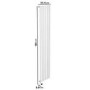 White Vertical Smart Electric Radiator with Wi-Fi Thermostat - 2kW - H1800xW354mm - Bathroom Safe
