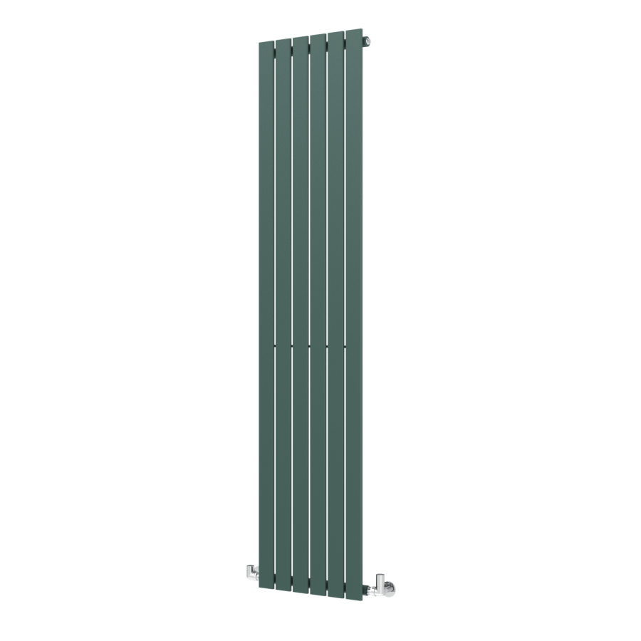 Riace Evergreen Vertical Flat Designer Radiator 1800x408mm Single Panel 2705 BTU