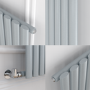 Sorrento Salt & Pepper Vertical Oval Designer Radiator 1800x354mm Single Panel 2530 BTU
