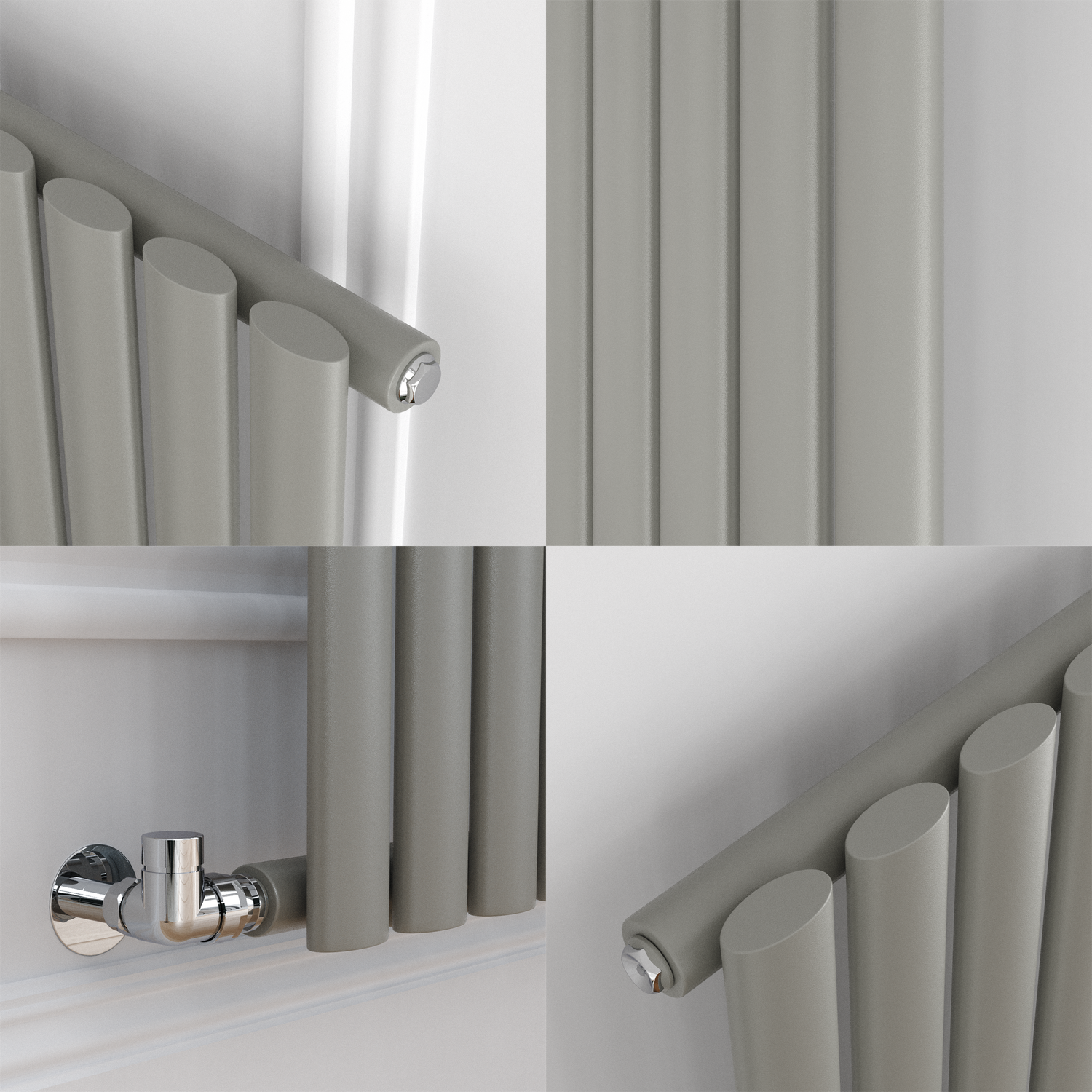 Stone Effect Radiators Sorrento Smoked Stone Vertical Oval Designer Radiator 1800x354mm Single ...