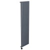 Anthracite Electric Vertical Designer Radiator 2.4kW with Wifi Thermostat - H1800xW472mm - IPX4 Bathroom Safe