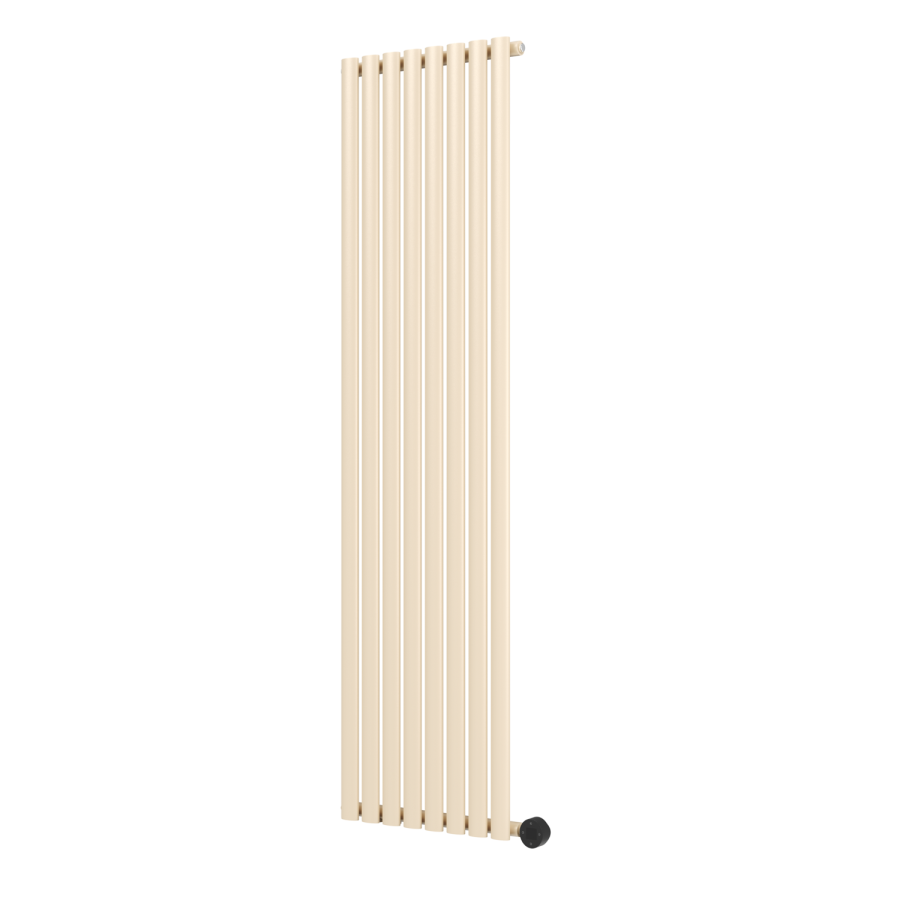 Elk brown Vertical Smart Electric Radiator with Wi-Fi Thermostat - 2x1.2KW - H1800xW472 - Bathroom Safe