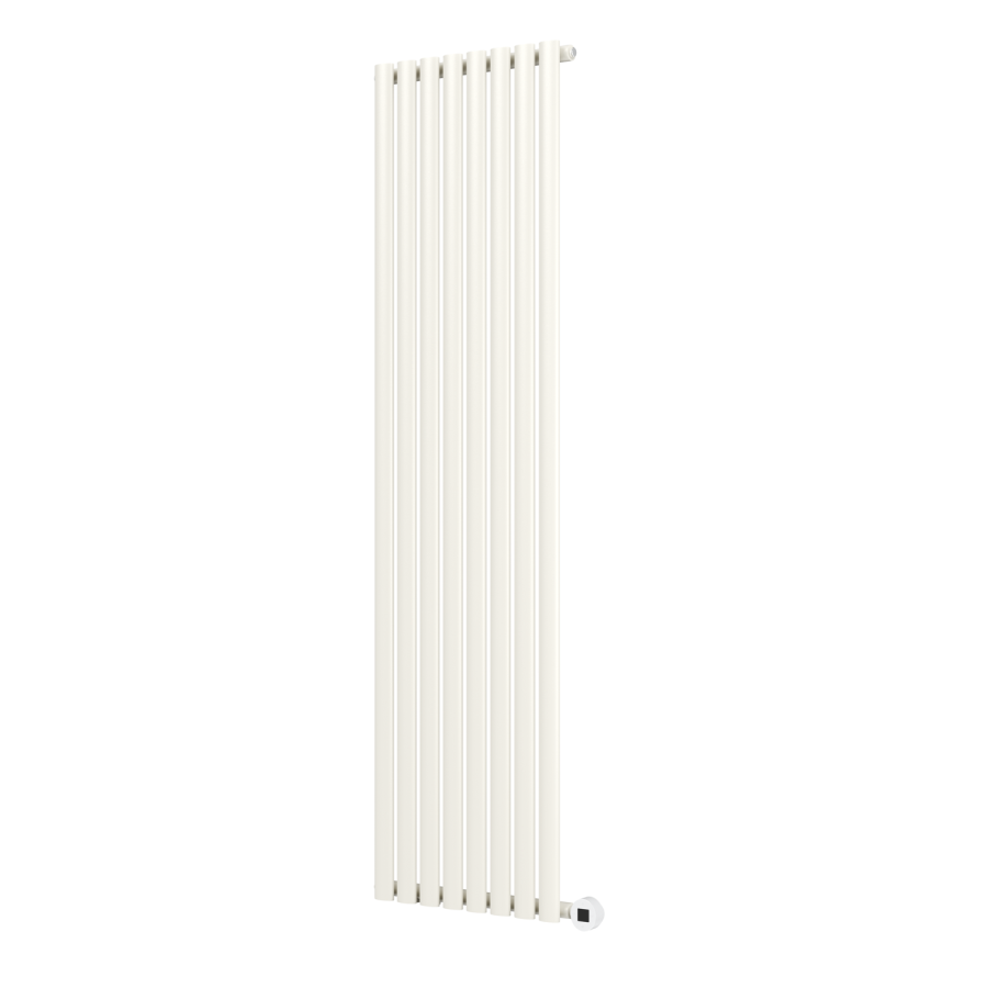 Linen Vertical Smart Electric Radiator with Wi-Fi Thermostat - 2x1.2KW - H1800xW472 - Bathroom Safe