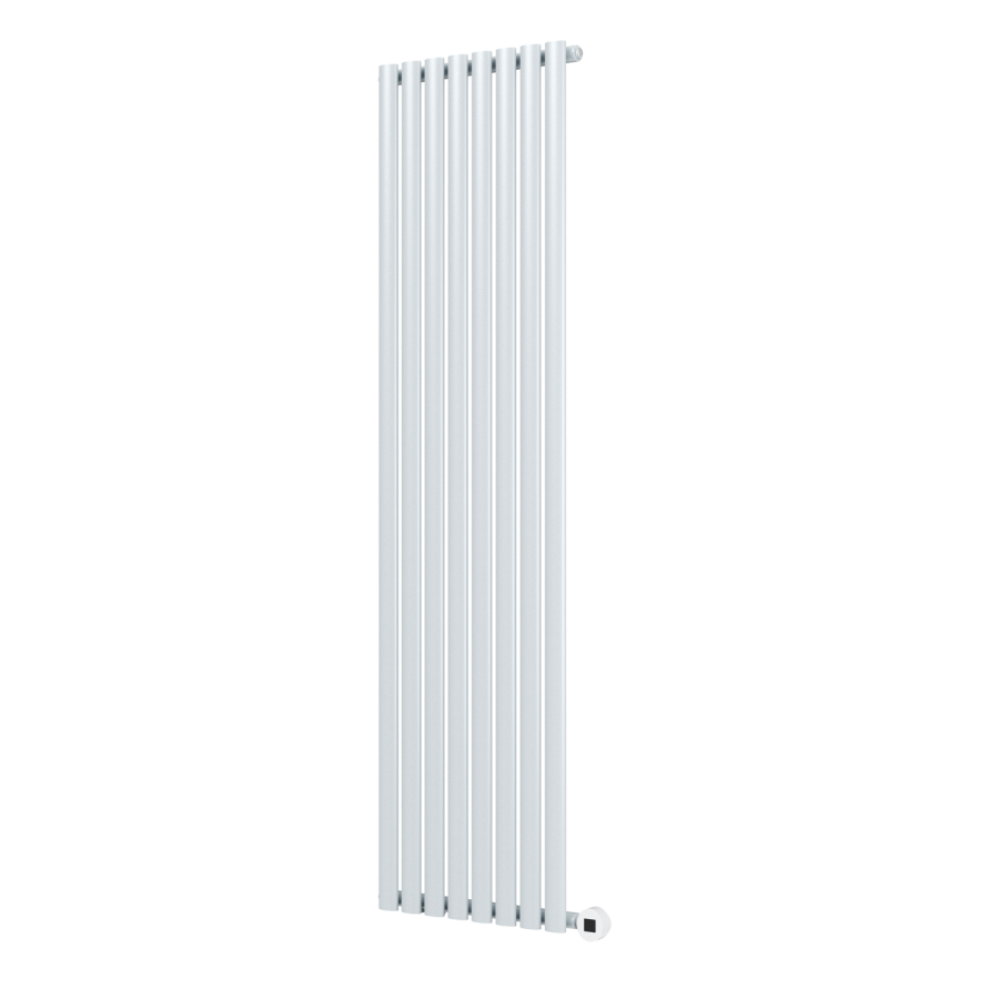 Salt & Pepper Vertical Smart Electric Radiator with Wi-Fi Thermostat - 2x1.2KW - H1800xW472 - Bathroom Safe